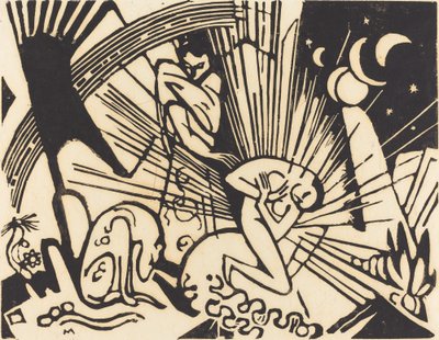 Forsoning Versoehnung, 1912. af Franz Marc