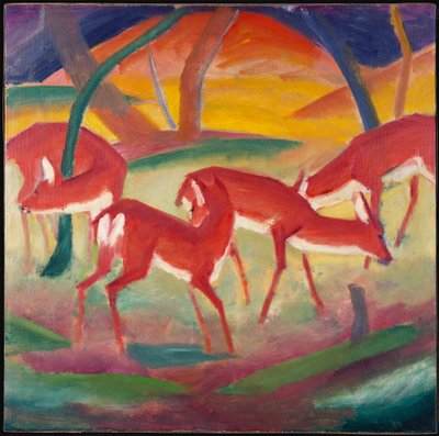 Rødhjort 1, 1910 af Franz Marc