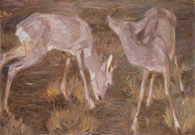 Hjorte i skumringen af Franz Marc