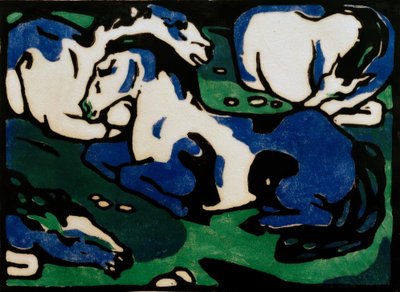 Hvilende heste af Franz Marc