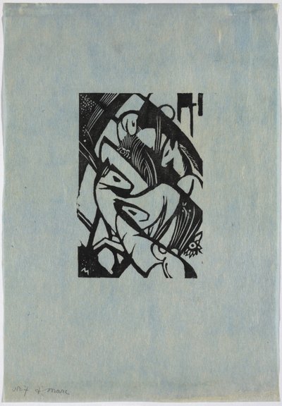 Springende heste af Franz Marc