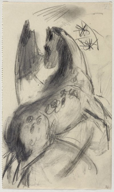 springende hest af Franz Marc