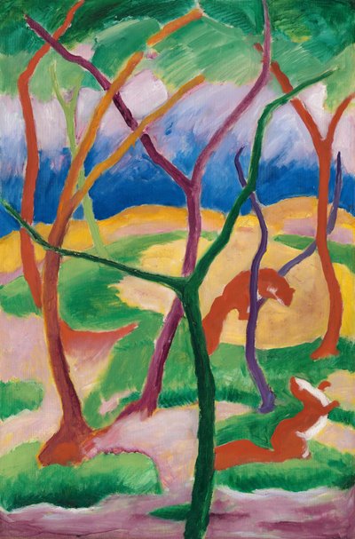 Væsler i leg af Franz Marc