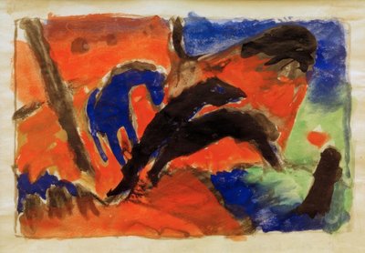 To heste (springheste) af Franz Marc