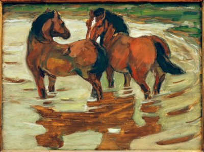 To heste i vandet af Franz Marc