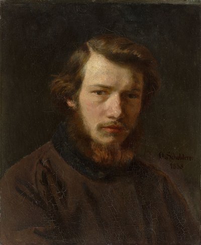 Selvportræt i en alder af 24, 1858. af Franz Otto Scholderer