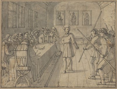 Scene fra 4. akt fra Goethes "Gotz von Berlichingen" af Franz Pforr