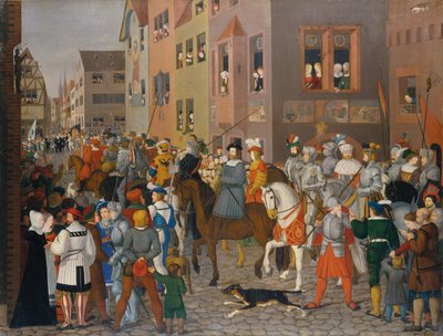 Kong Rudolf af Habsburgs indtog i Basel i 1273 af Franz Pforr