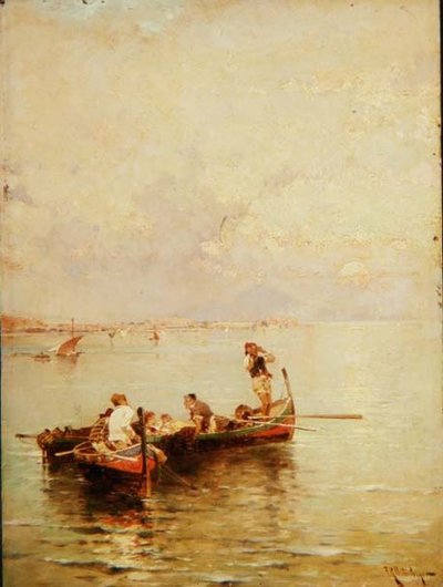 Sø Landskab af Franz Richard Unterberger