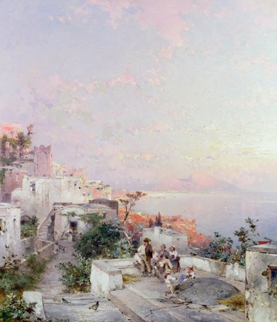 Posilipo, Napoli af Franz Richard Unterberger