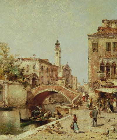 Santa Catarina-kanalen, Venedig af Franz Richard Unterberger