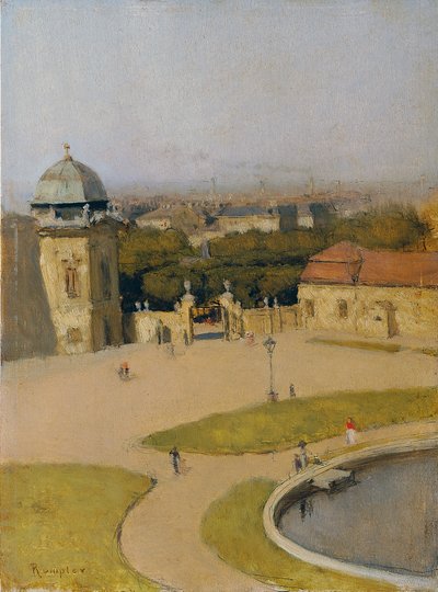 Udsigt over Upper Belvedere fra sydvest af Franz Rumpler