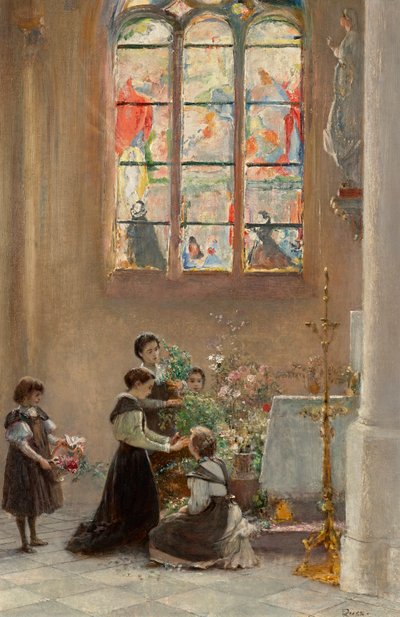 Mariafest i en kirke i Venedig af Franz Russ der Jüngere