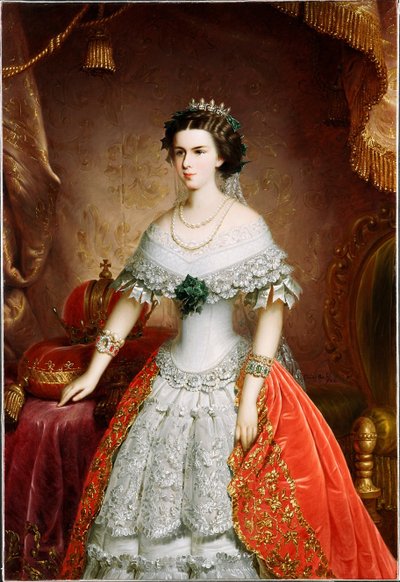 Portræt af Elisabeth af Bayern, 1856 af Franz Russ the Elder