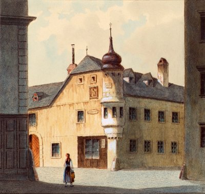 Det gamle hus i den nye bygning i Wien af Franz Sager