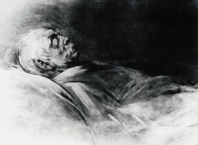 Otto von Bismarck (1815-1898) på sit dødsleje af Franz Seraph von Lenbach