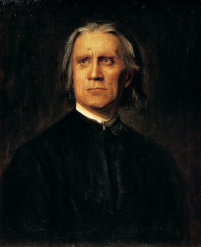 Portræt af den ungarske komponist og pianist Franz Liszt (Doborjan af Franz Seraph von Lenbach