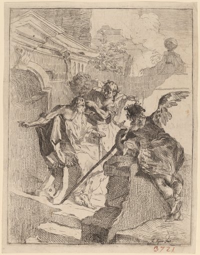 Tobias helbreder sin far af Franz Sigrist the Elder