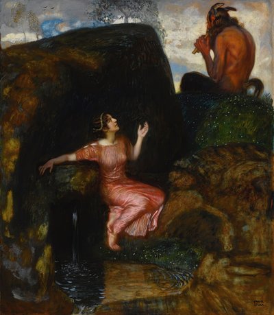 Ved Kilden Aflytningsnymfe. af Franz Stuck Ritter von