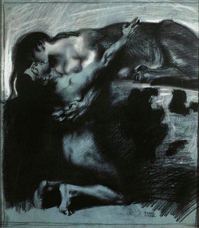 Kiss of a Sphinx, mellem 1890 og 1914. af Franz Stuck Ritter von