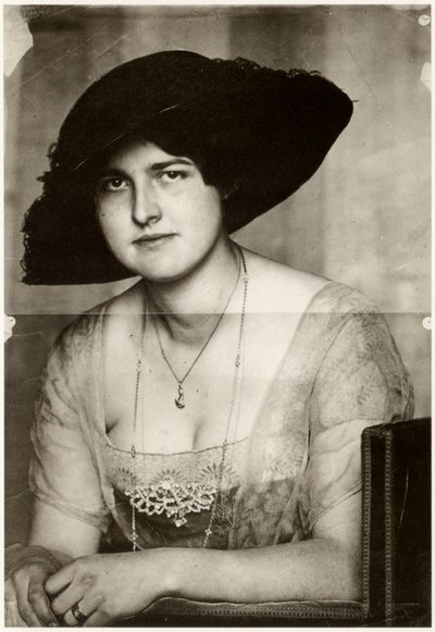 Mary med mørk hat, 1915. af Franz Stuck Ritter von