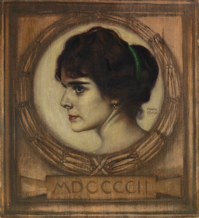 Portræt af Gemma Bierbaum, 1902. af Franz Stuck Ritter von