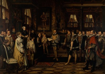 Margaretha af Parma modtager adelens Petittion af Franz Vinck