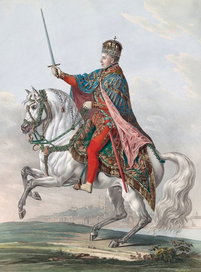 Kejser Ferdinand I af Østrig til hest af Franz Wolf