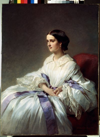 Portræt af grevinde Olga Shuvalova (Portræt af grevinde Olga Shuvalova). Maleri af Franz Xavier Winterhalter (1805-1873). Olie på lærred af Franz Xaver Winterhalter