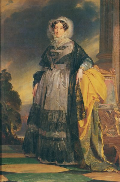 Portræt af Adelaide af Orléans (1777-1848), Mademoiselle de Chartres, kendt som Madame Adelaide af Franz Xaver Winterhalter