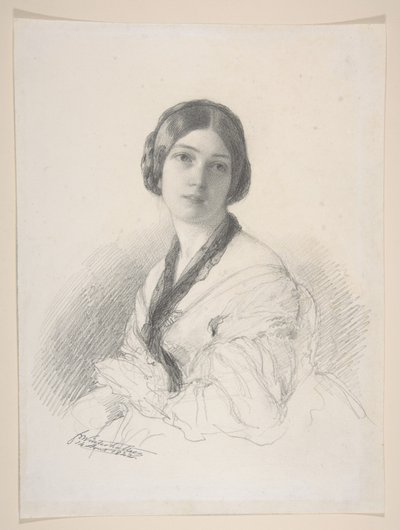Portræt af barones Gudin, født Margareth Louis Hay af Franz Xaver Winterhalter