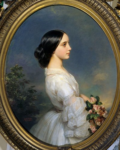 Portræt af Carmen Ida Aguado (1847-1880). Maleri af Francois Xaver Winterhalter (1806-1873) af Franz Xaver Winterhalter