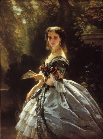 Portræt af grevinde Elizabeth Esperovna Trubetskaya, født Belosselskaya-Belozerskaya 1834-1907, 18 af Franz Xaver Winterhalter