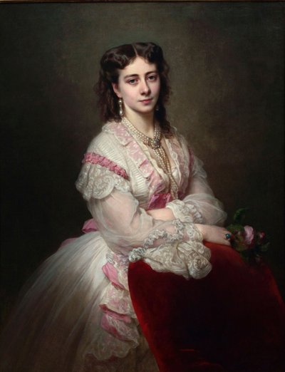 Portræt af grevinde Maria Branicka 1843-1918, geb. Prinsesse Sapieha, 1865 af Franz Xaver Winterhalter
