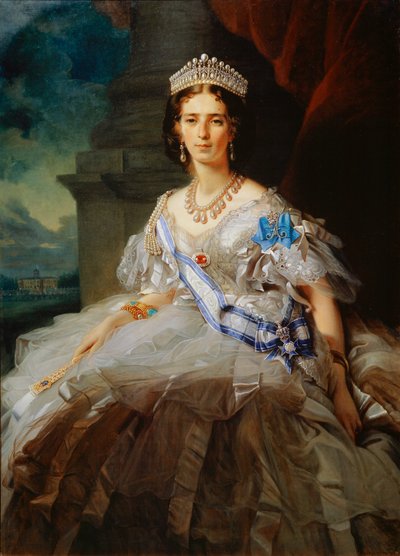 Portræt af prinsesse Tatiana Yusupova, 1858 af Franz Xaver Winterhalter