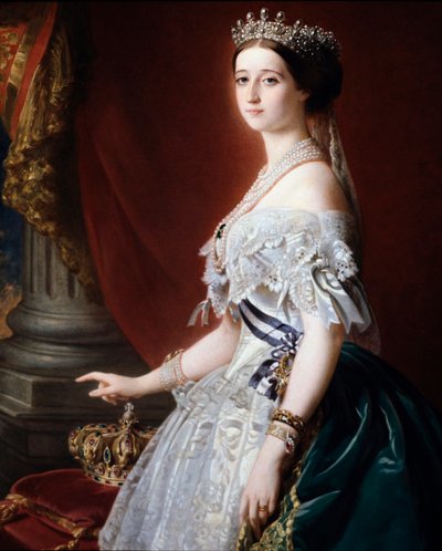 Portræt af imponen af ​​Frankrig Eugenie (Eugenia de Montijo af Franz Xaver Winterhalter