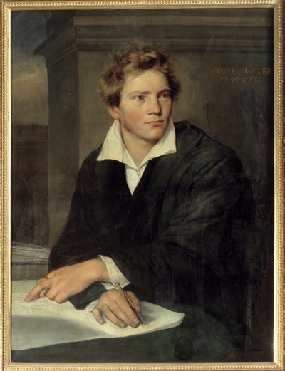 Portræt af arkitekten Karl Berckmuller (1800-1879). Maleri af Franz Xaver Winterhalter (1806-1873) af Franz Xaver Winterhalter