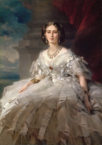 Prinsesse Tatiana Youssoupov (Ioussoupov, Youssoupoff) - Portræt af prinsesse Tatiana Yusupova (1828-1879), af Winterhalter, Franz Xavier (1805-1873). Olie på lærred, ca. 1858. Mål : 148x104 cm. Statens Eremitage, St. Petersborg af Franz Xaver Winterhalter