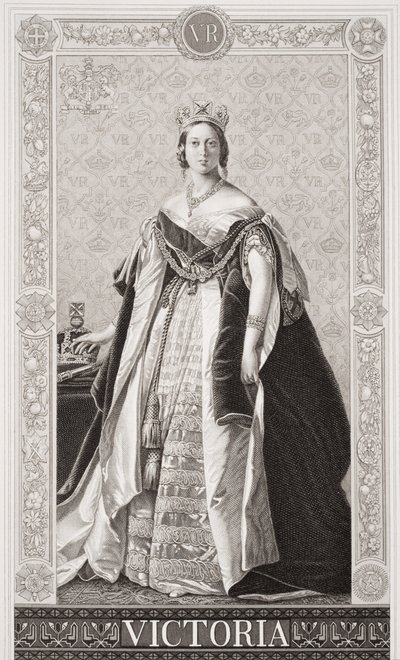 Dronning Victoria (1819-1901) fra `Illustrationer af engelsk og skotsk historie