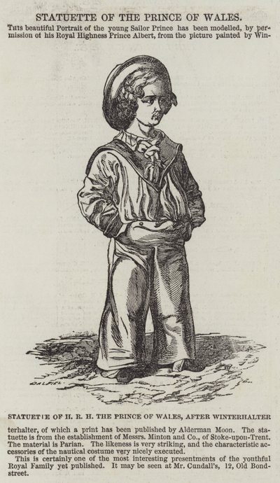 Statuette af HKH Prinsen af Wales af Franz Xaver Winterhalter