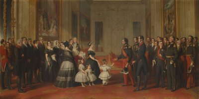 Modtagelsen af Louis-Philippe, den franske konge, på Windsor Castle, 8. oktober 1844 af Franz Xaver Winterhalter