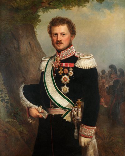Portræt af Emil, Prins af Hessen og af Rhinen 1790-1858, ca. 1850. af Franz Xaver Winterhalter School of .