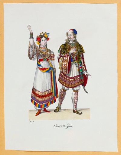 En samling udklædningskostumer, 1827 af Franz Xavier Nachtmann