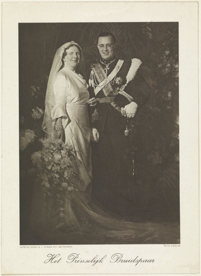Portræt af Juliana, dronning af Holland, og Bernhard van Lippe-Biesterfeld af Franz Ziegler