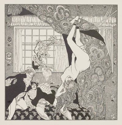 Illustration til fortællingerne ved toiletbordet af Choisy Le Conin af Franz von Bayros
