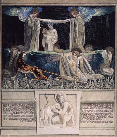 Illustration fra Dantes guddommelige komedie, Inferno, 1921 (wc på papir) af Franz von Bayros