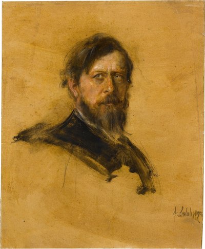 Portræt af Böcklin af Franz von Lenbach