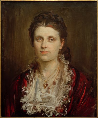 Portræt af en dame af Franz von Lenbach