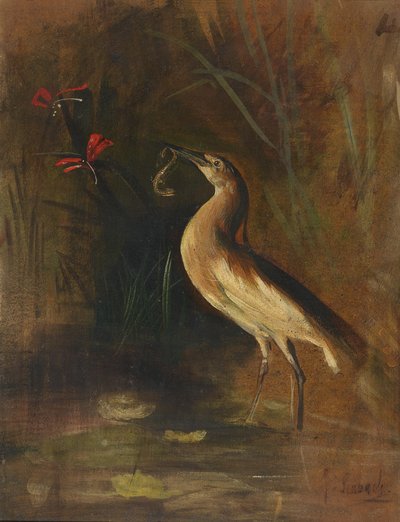 Fiskegås og salamander af Franz von Lenbach
