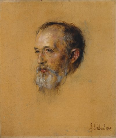 Portræt af Hermann Levi, vendt mod venstre. Studie af Franz von Lenbach